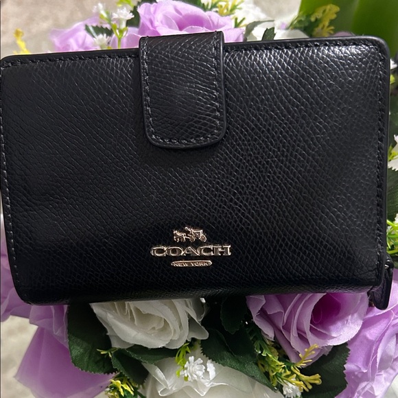 Coach Black Textured Leather Wallet - Picture 8 of 10